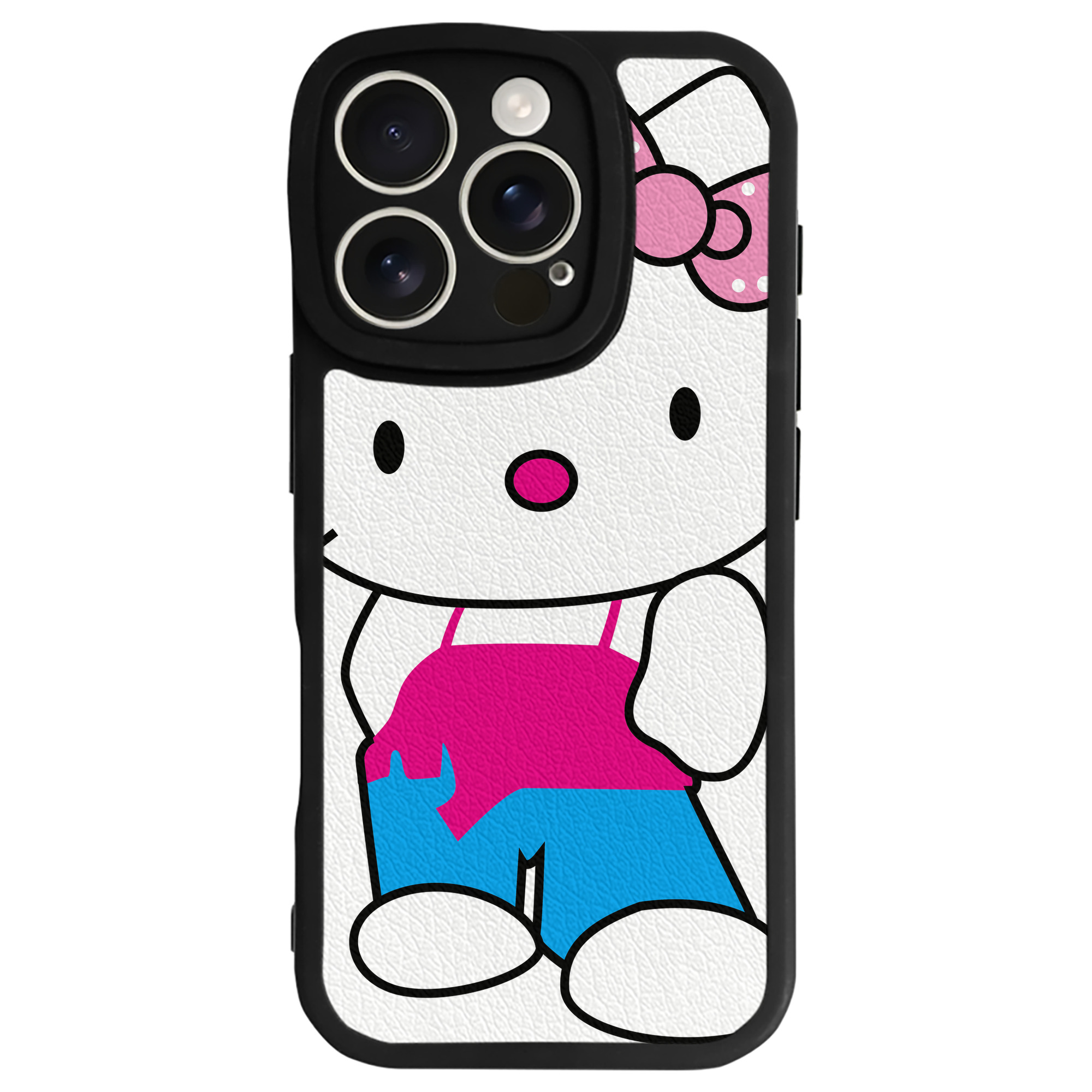 （画像用） Hello Kitty ハローキティ 【iPhone 16シリーズ対応】シリコンスマホケース（レザー調） 材質：シリコン